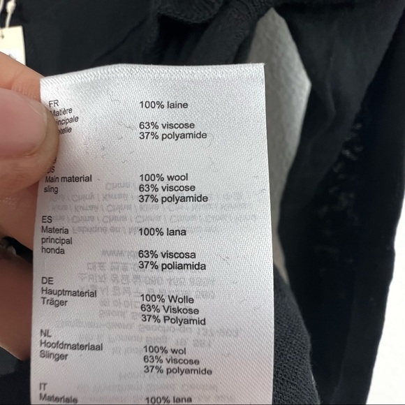 MAJE Marais Flounce Jumper Sweater, Black, 100% Wool, Size 1, NWT! - Picture 7 of 7